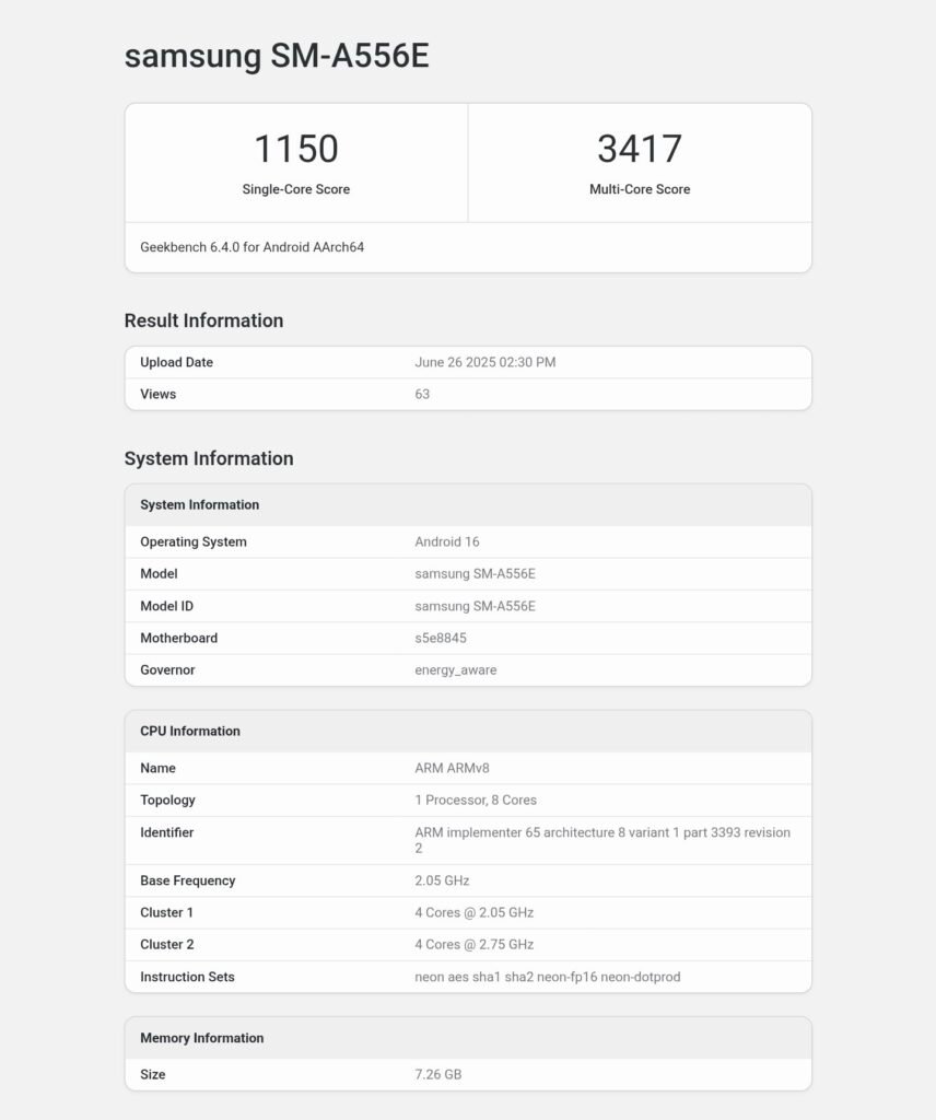 Galaxy A55 One UI 8 Update