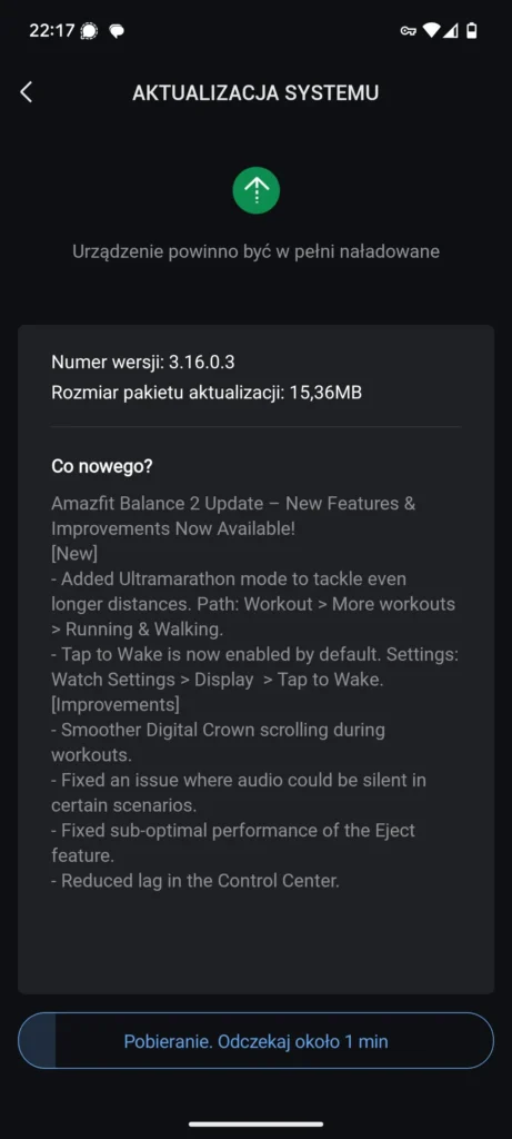 New Amazfit Balance 2 Update